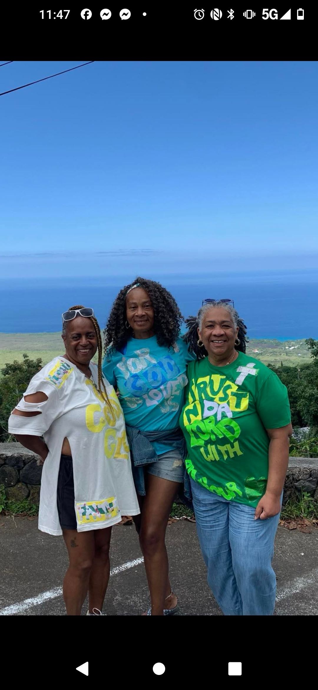 Family wearing custom tees